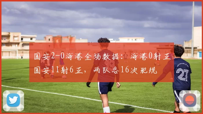 国安2-0海港全场数据：海港0射正国安11射6正，两队各16次犯规